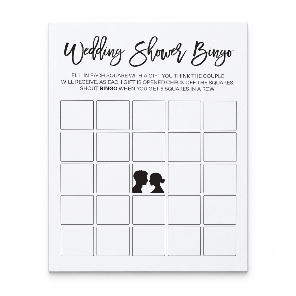 Wedding Shower Bingo - Wedding Shower Game