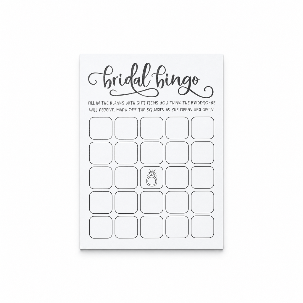 Bridal Bingo Bridal Shower Game