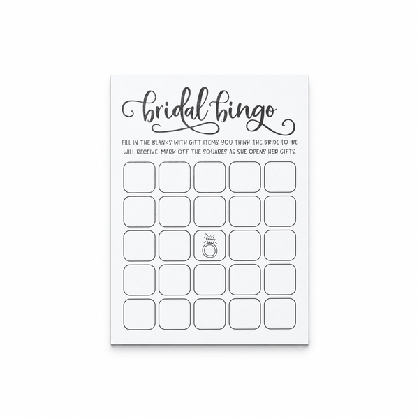 Bridal Bingo Bridal Shower Game
