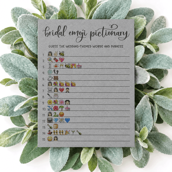 Bridal Emoji Pictionary Bridal Shower Game
