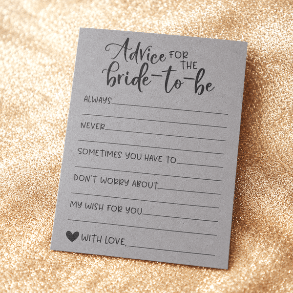 Advice for the Bride Bridal Shower Activity