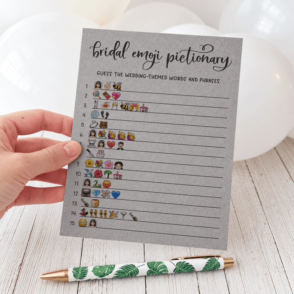 Bridal Emoji Pictionary Bridal Shower Game