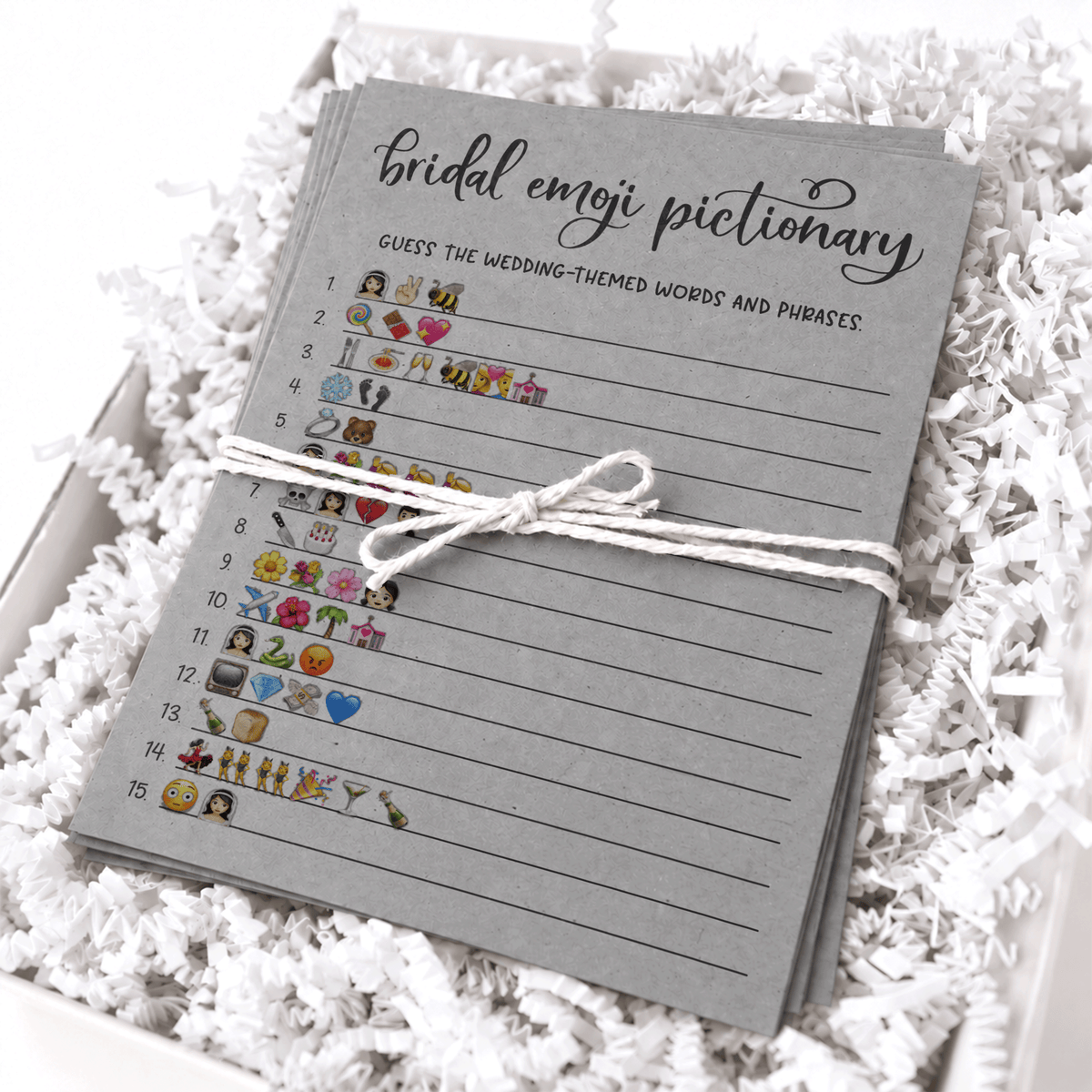 Bridal Emoji Pictionary Bridal Shower Game