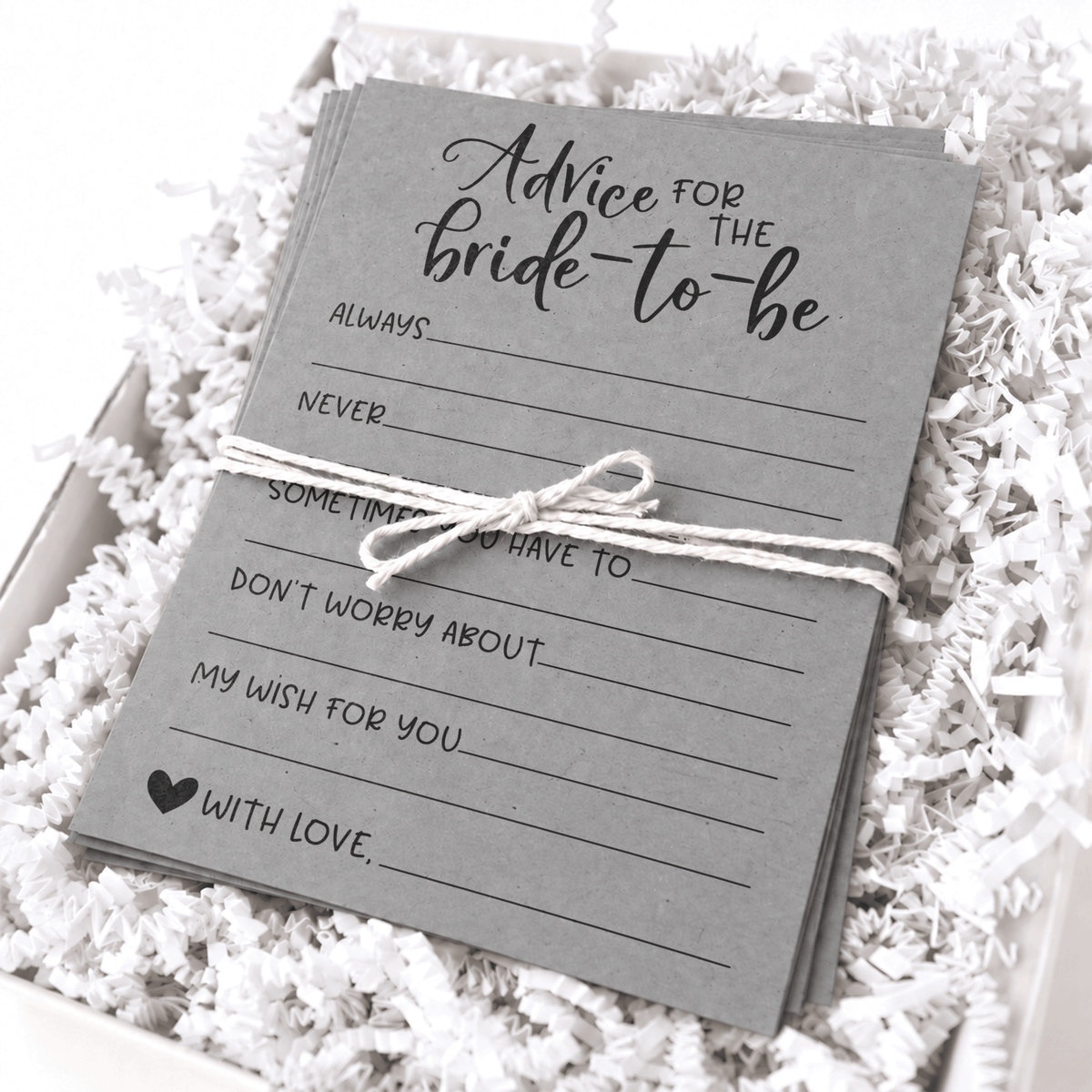 Advice for the Bride Bridal Shower Activity