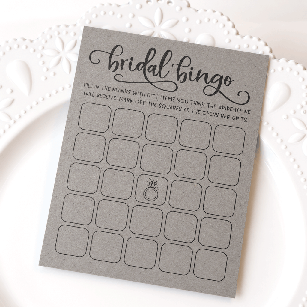 Bridal Bingo Bridal Shower Game