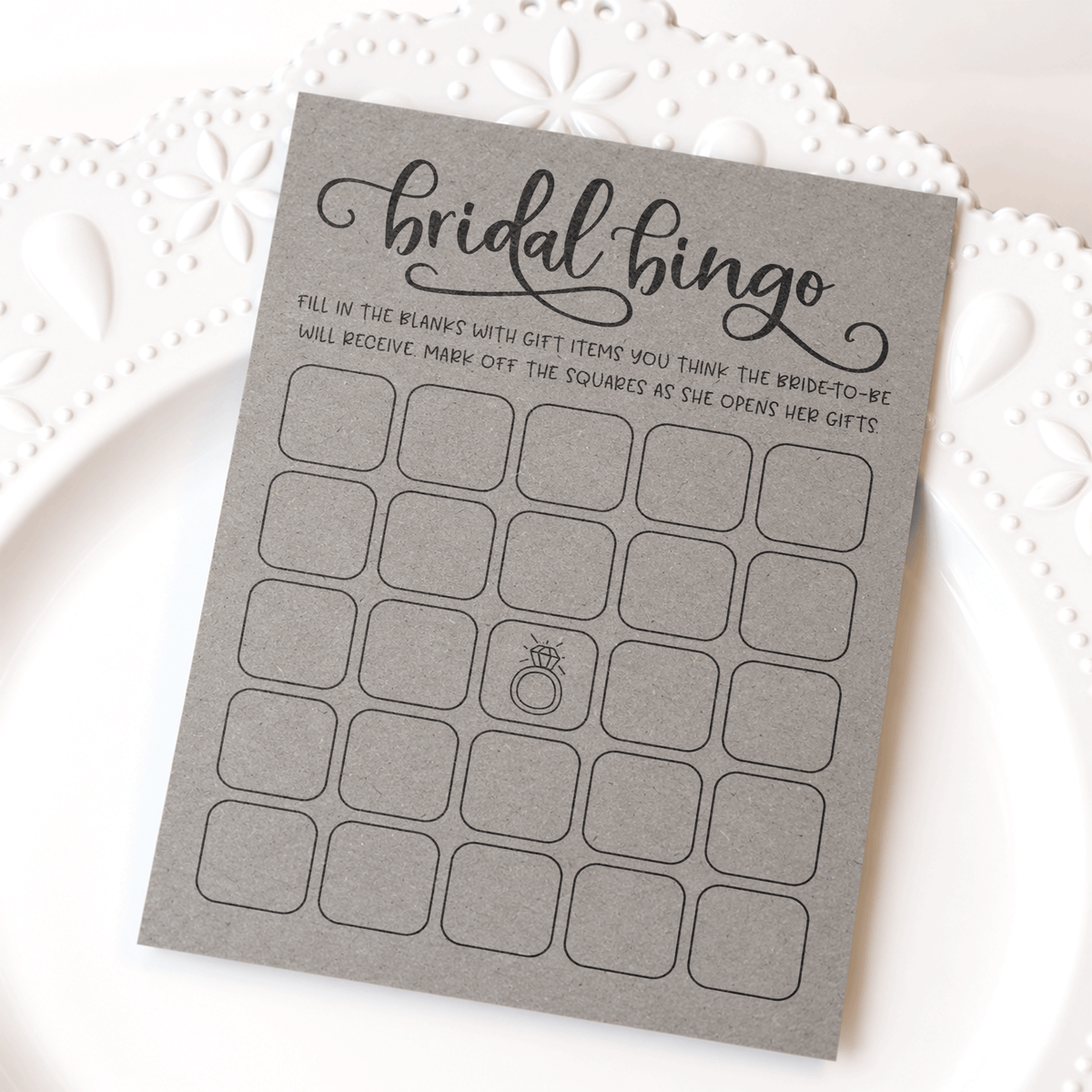 Bridal Bingo Bridal Shower Game