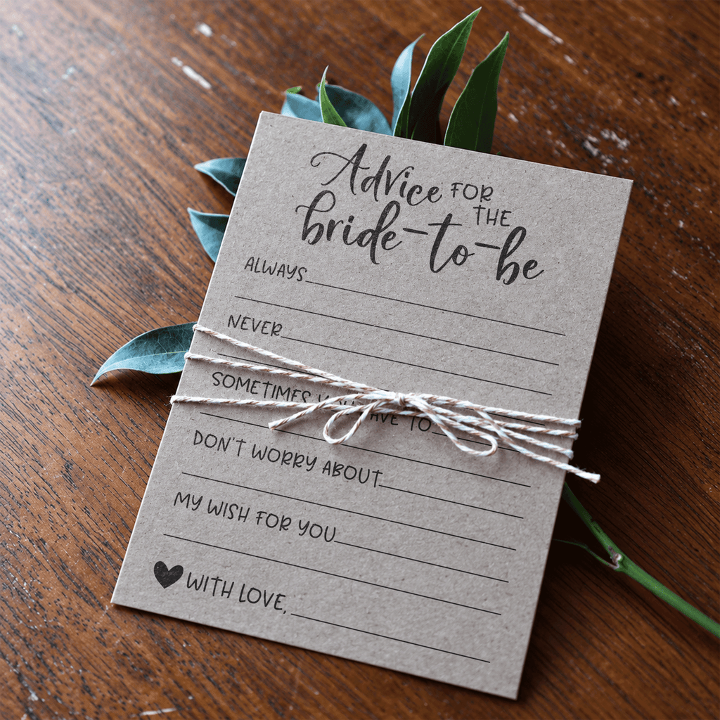 Advice for the Bride Bridal Shower Activity