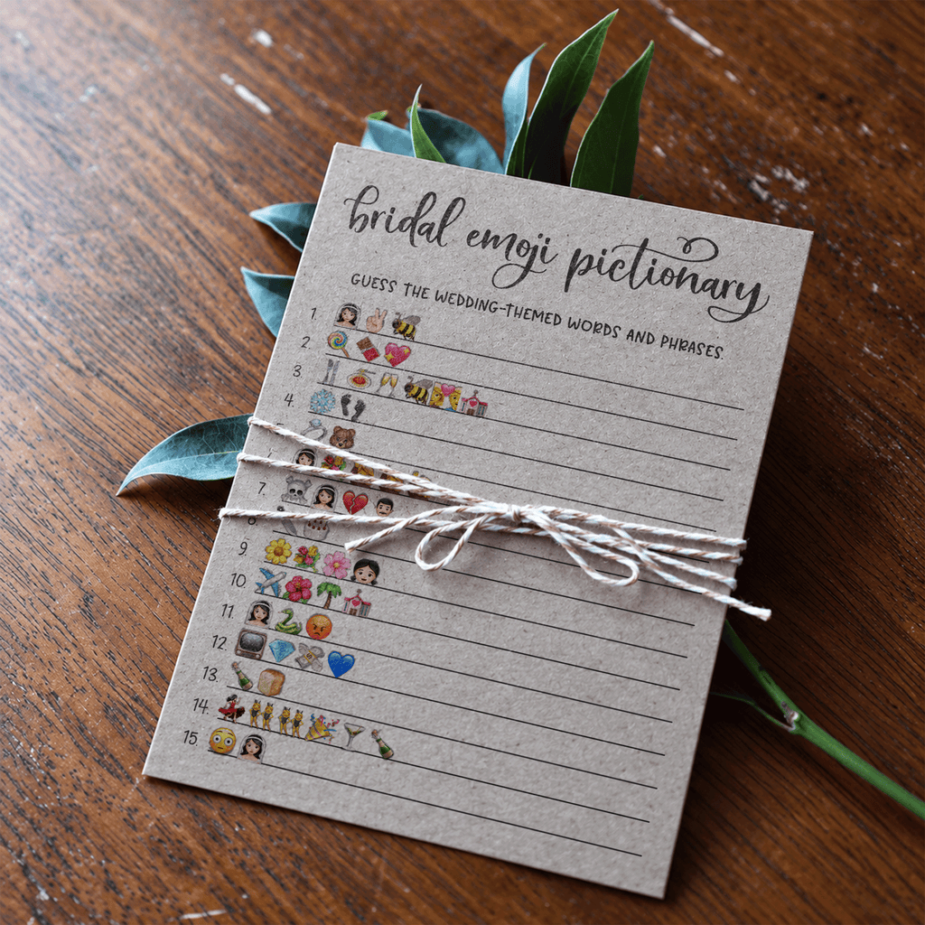 Bridal Emoji Pictionary Bridal Shower Game
