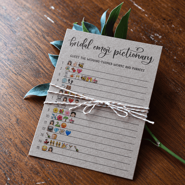 Bridal Emoji Pictionary Bridal Shower Game