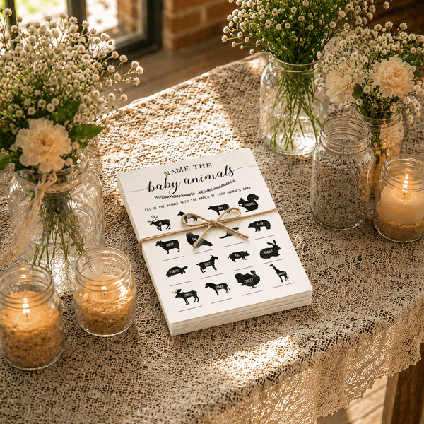 Name the Baby Animals Baby Shower Game