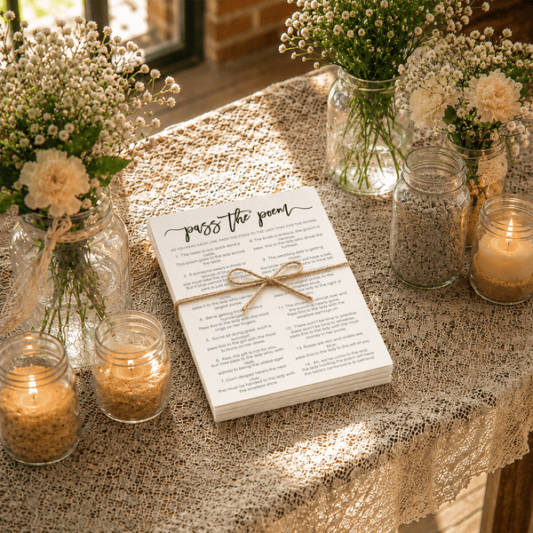 Pass The Poem Bridal Shower Game