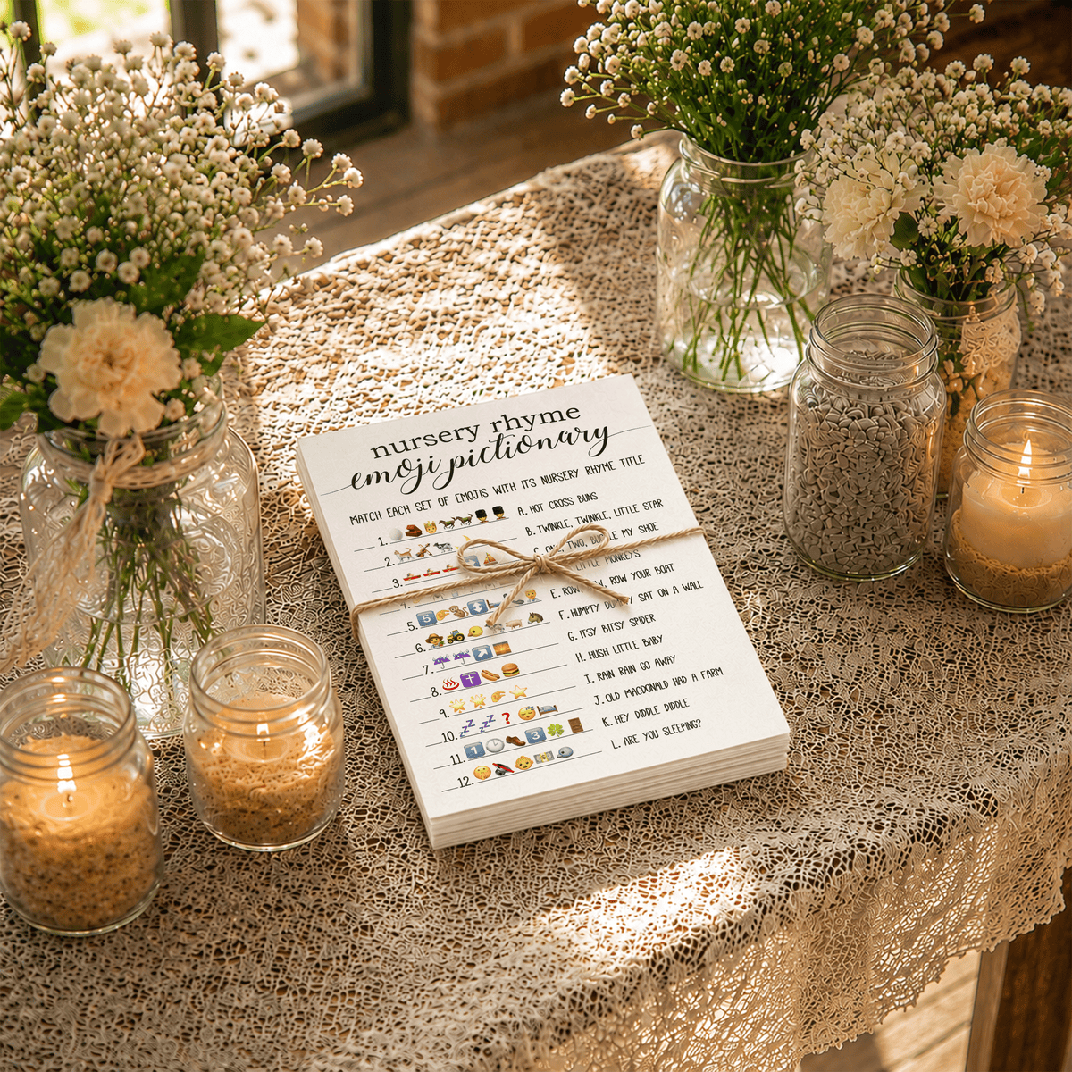 Nursery Emoji Pictionary Baby Shower Game