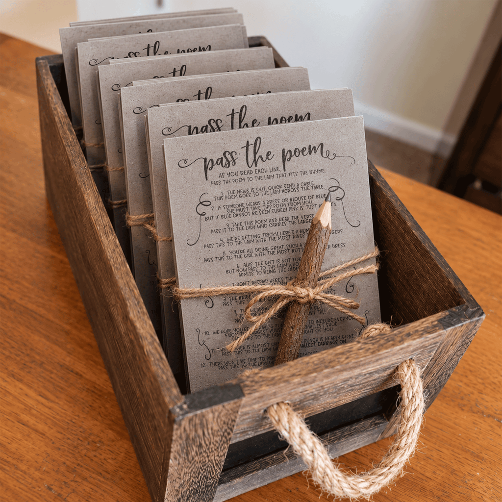 Pass The Poem Bridal Shower Game