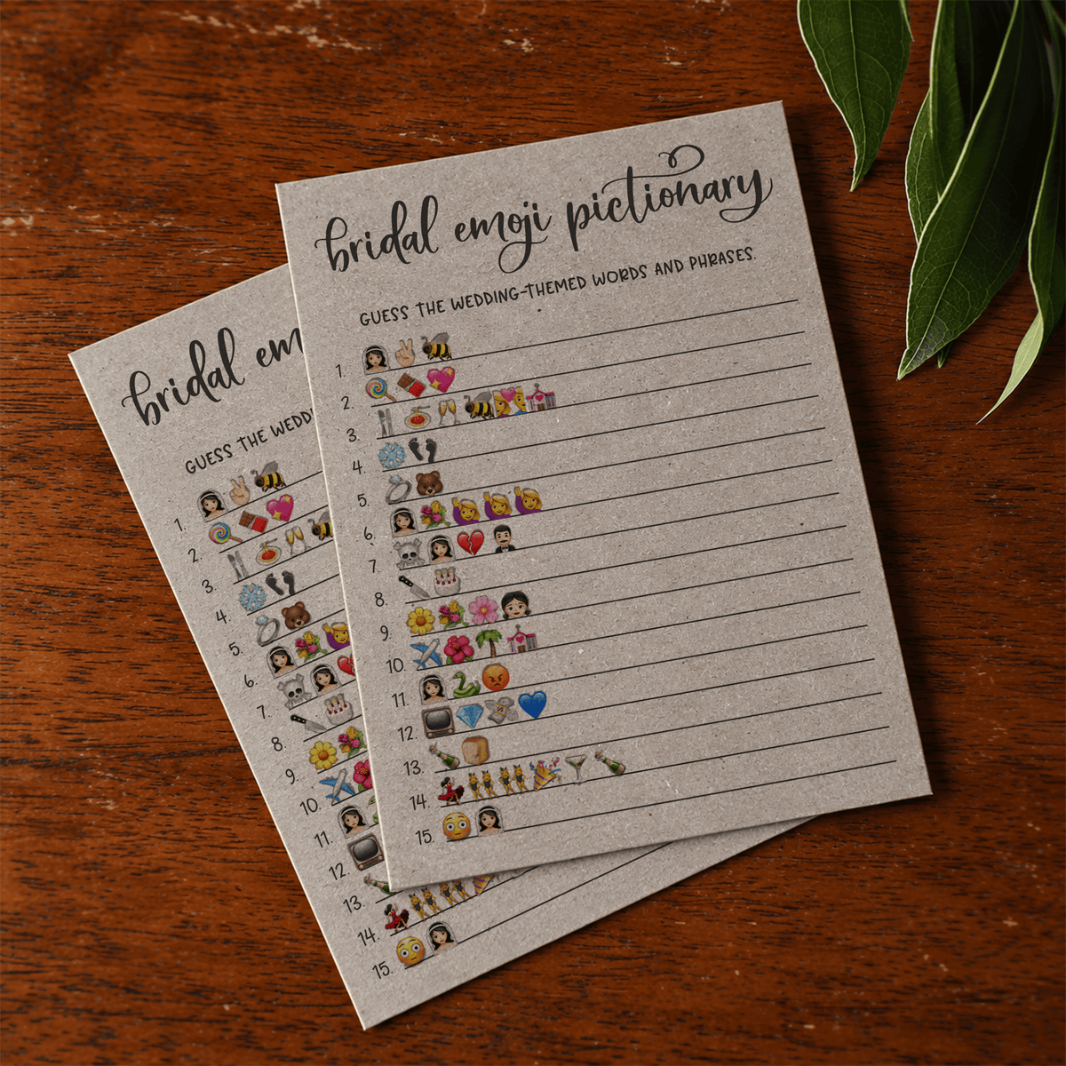 Bridal Emoji Pictionary Bridal Shower Game