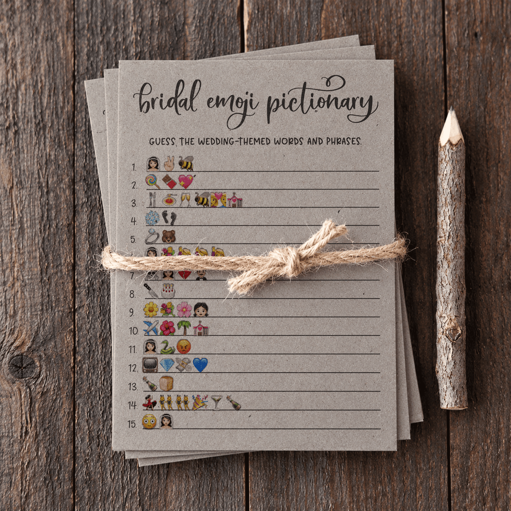 Bridal Emoji Pictionary Bridal Shower Game