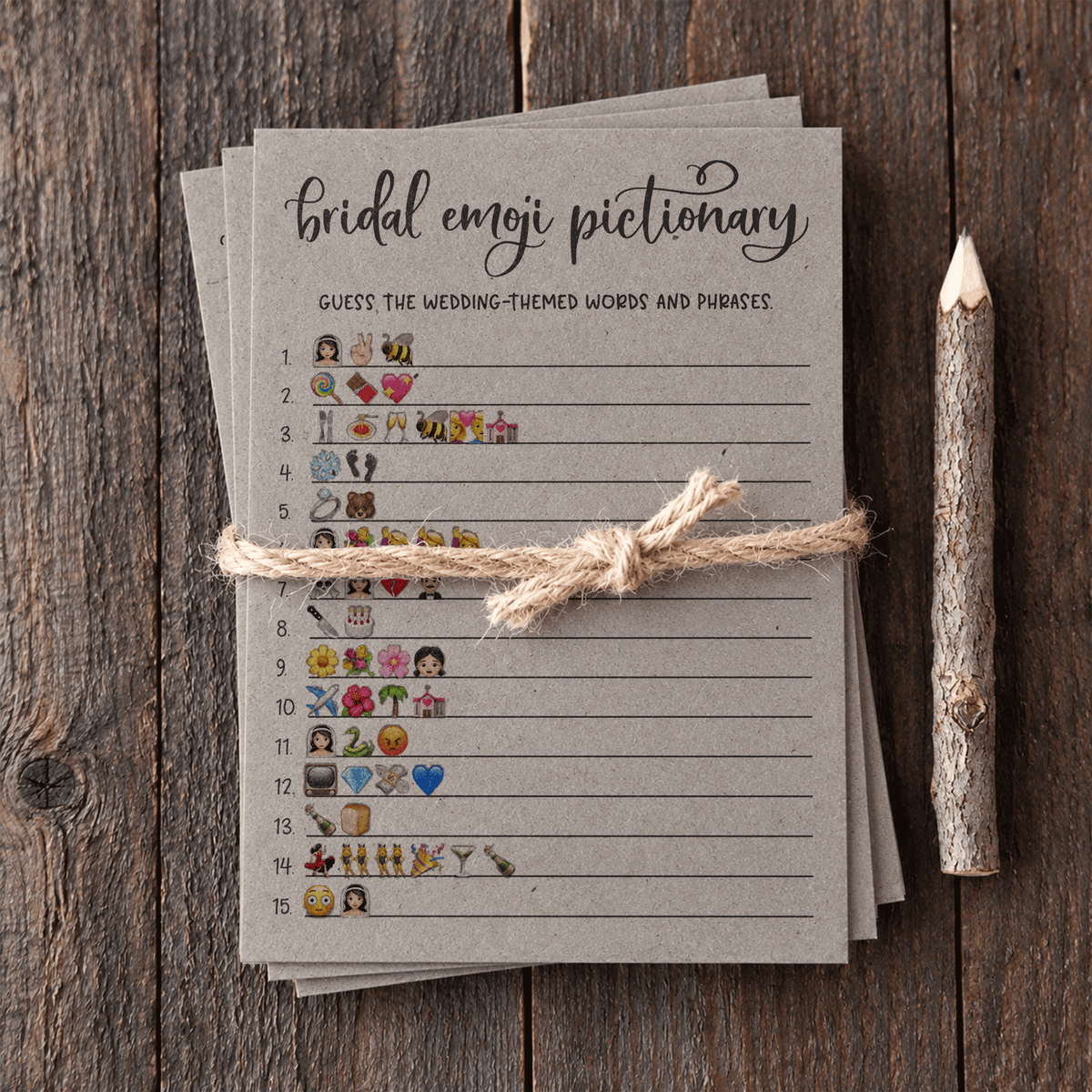 Bridal Emoji Pictionary Bridal Shower Game