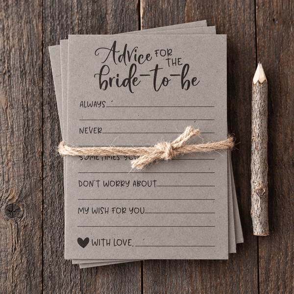 Advice for the Bride Bridal Shower Activity