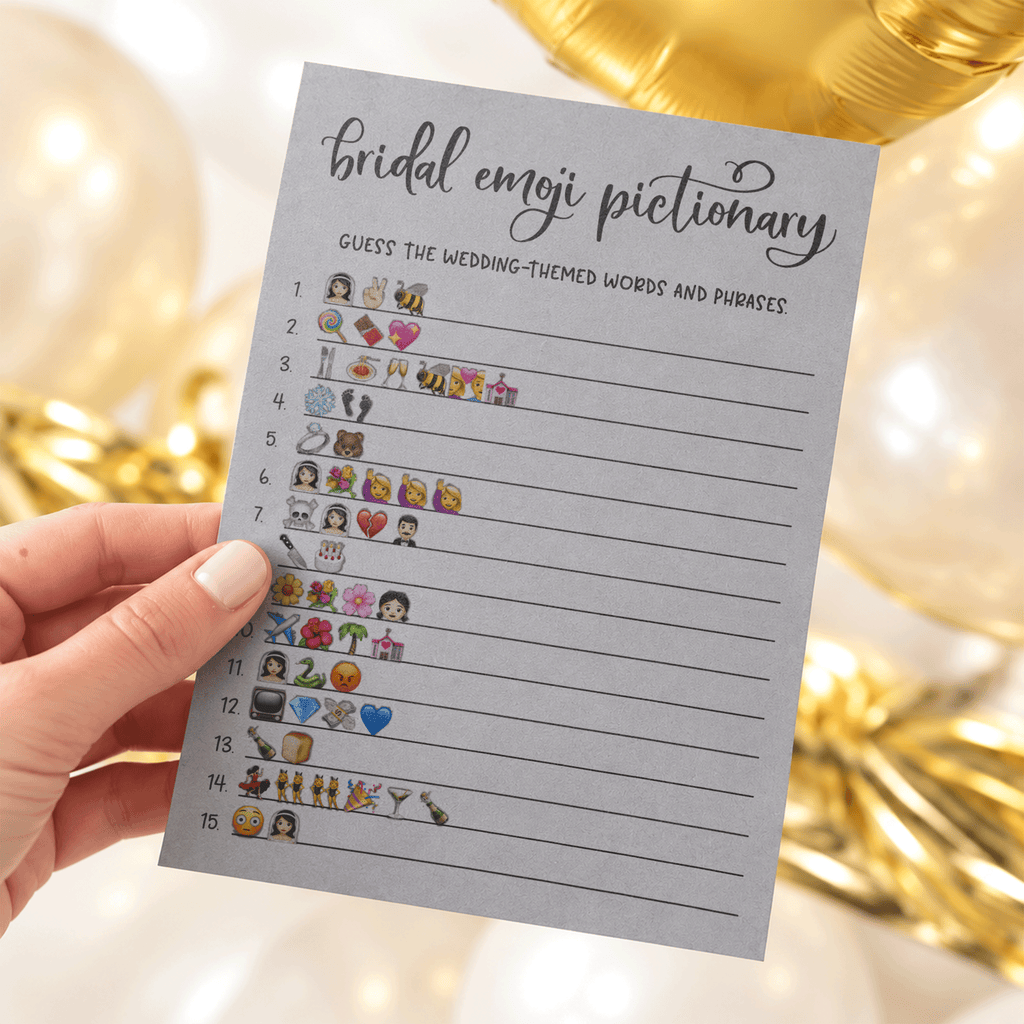 Bridal Emoji Pictionary Bridal Shower Game
