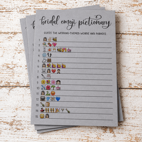Bridal Emoji Pictionary Bridal Shower Game