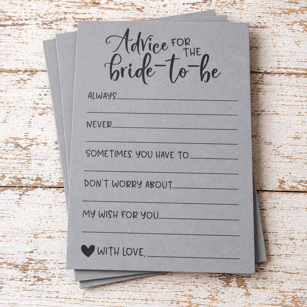 Advice for the Bride Bridal Shower Activity