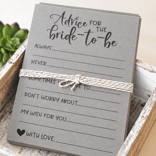 Advice for the Bride Bridal Shower Activity