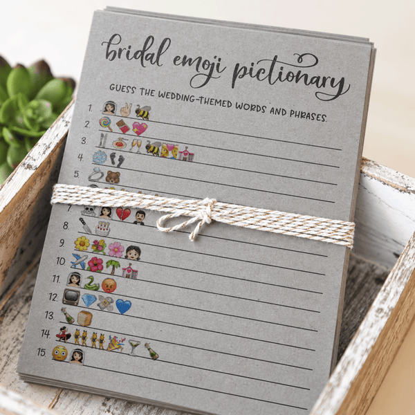 Bridal Emoji Pictionary Bridal Shower Game