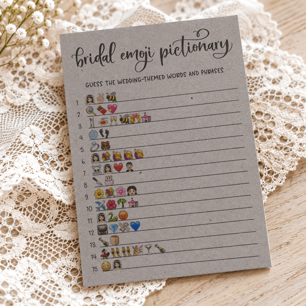 Bridal Emoji Pictionary Bridal Shower Game