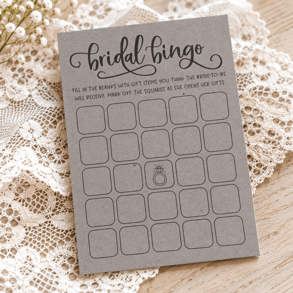 Bridal Bingo Bridal Shower Game