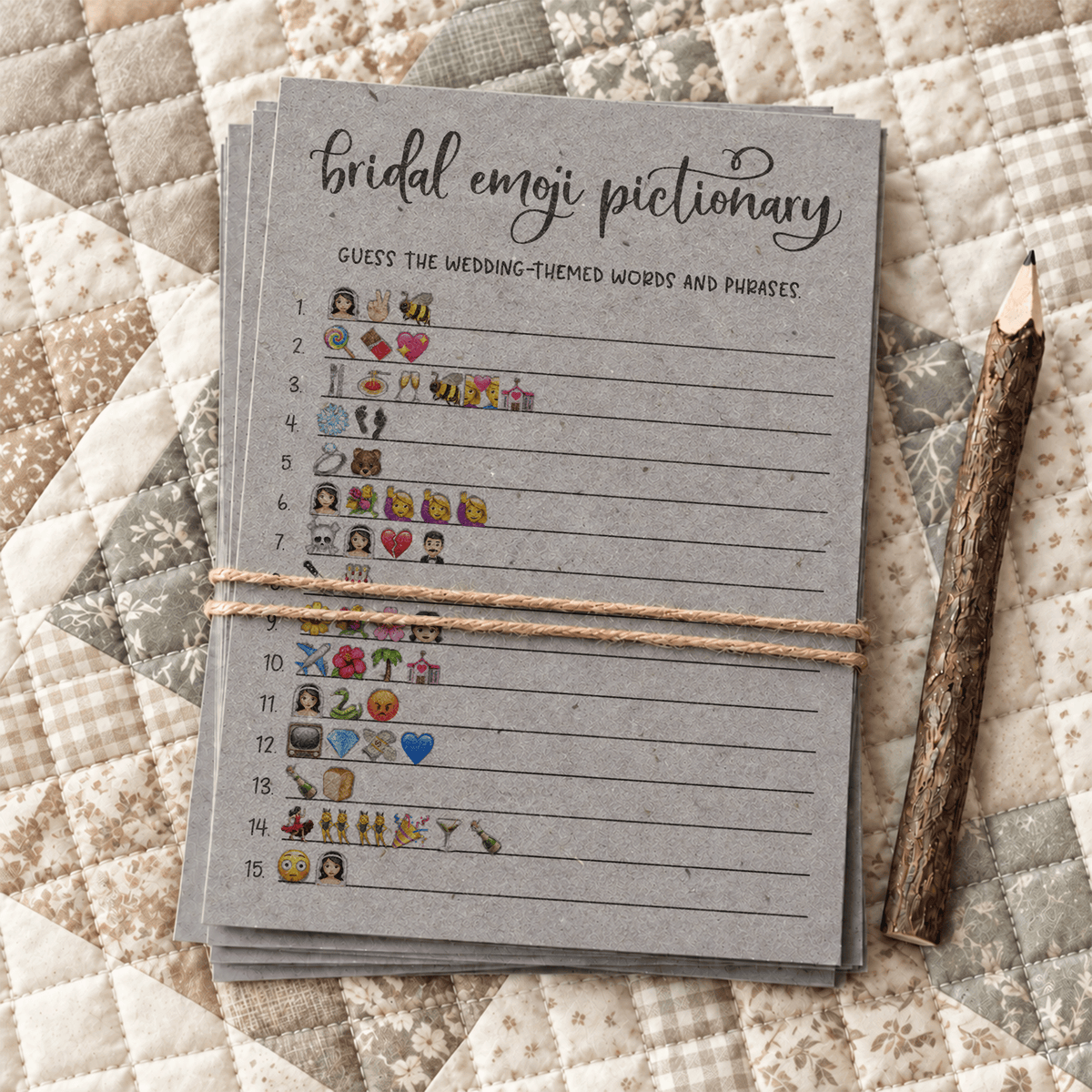 Bridal Emoji Pictionary Bridal Shower Game