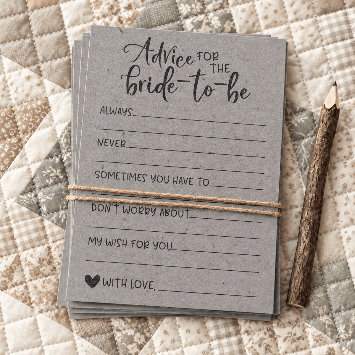 Advice for the Bride Bridal Shower Activity