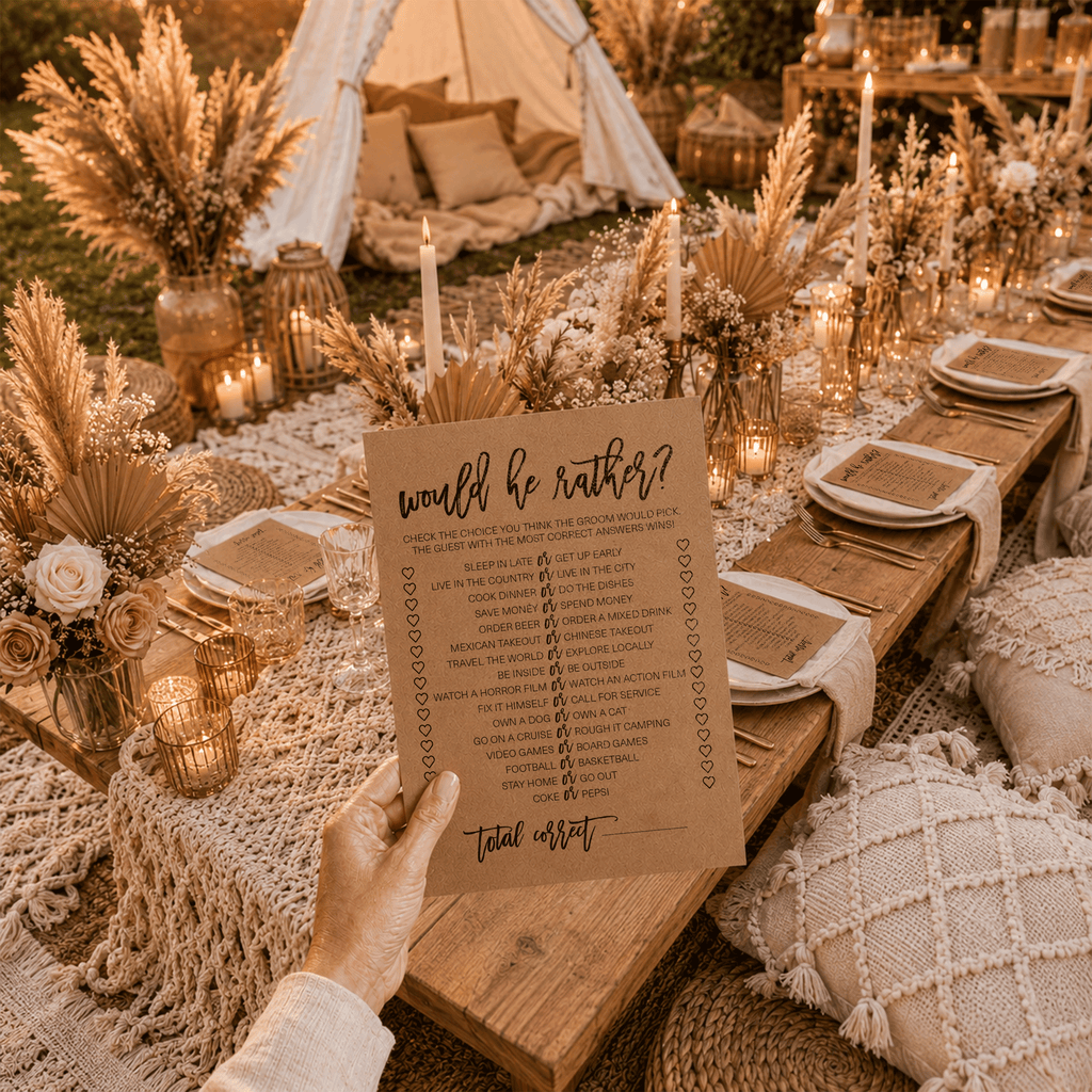 Would He Rather Bridal Shower Game