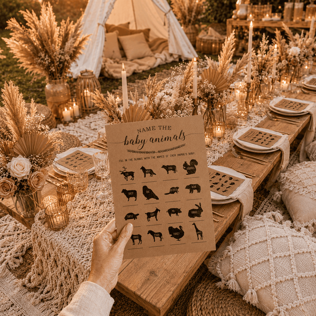 Name the Baby Animals Baby Shower Game