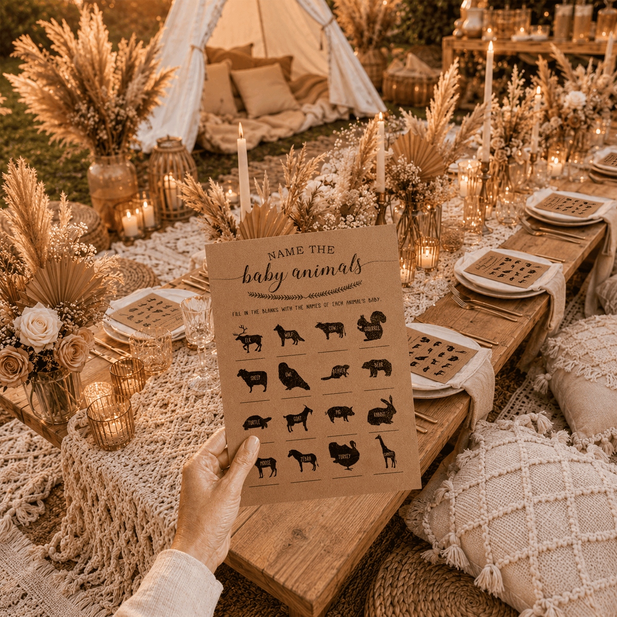 Name the Baby Animals Baby Shower Game