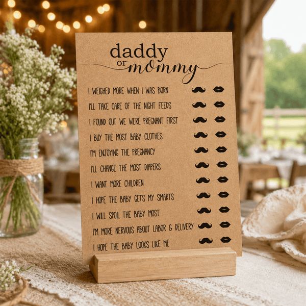 Daddy Or Mommy Baby Shower Game