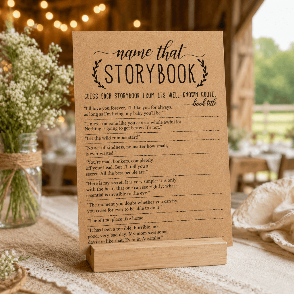 Name that Storybook Baby Shower Game