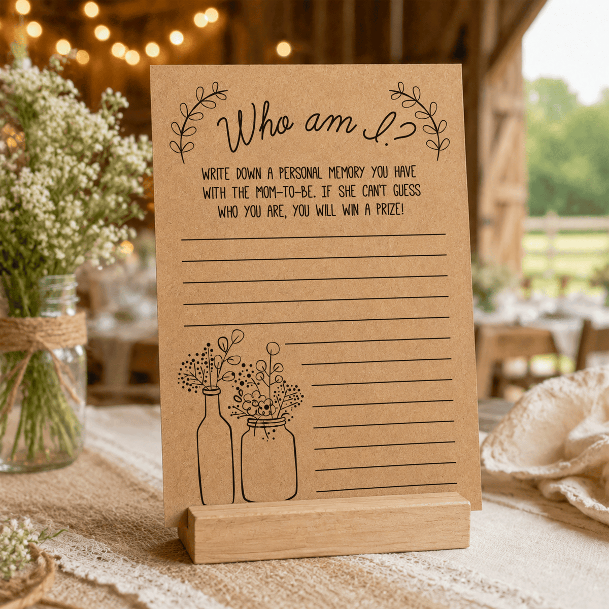 Who Am I Baby Shower Game