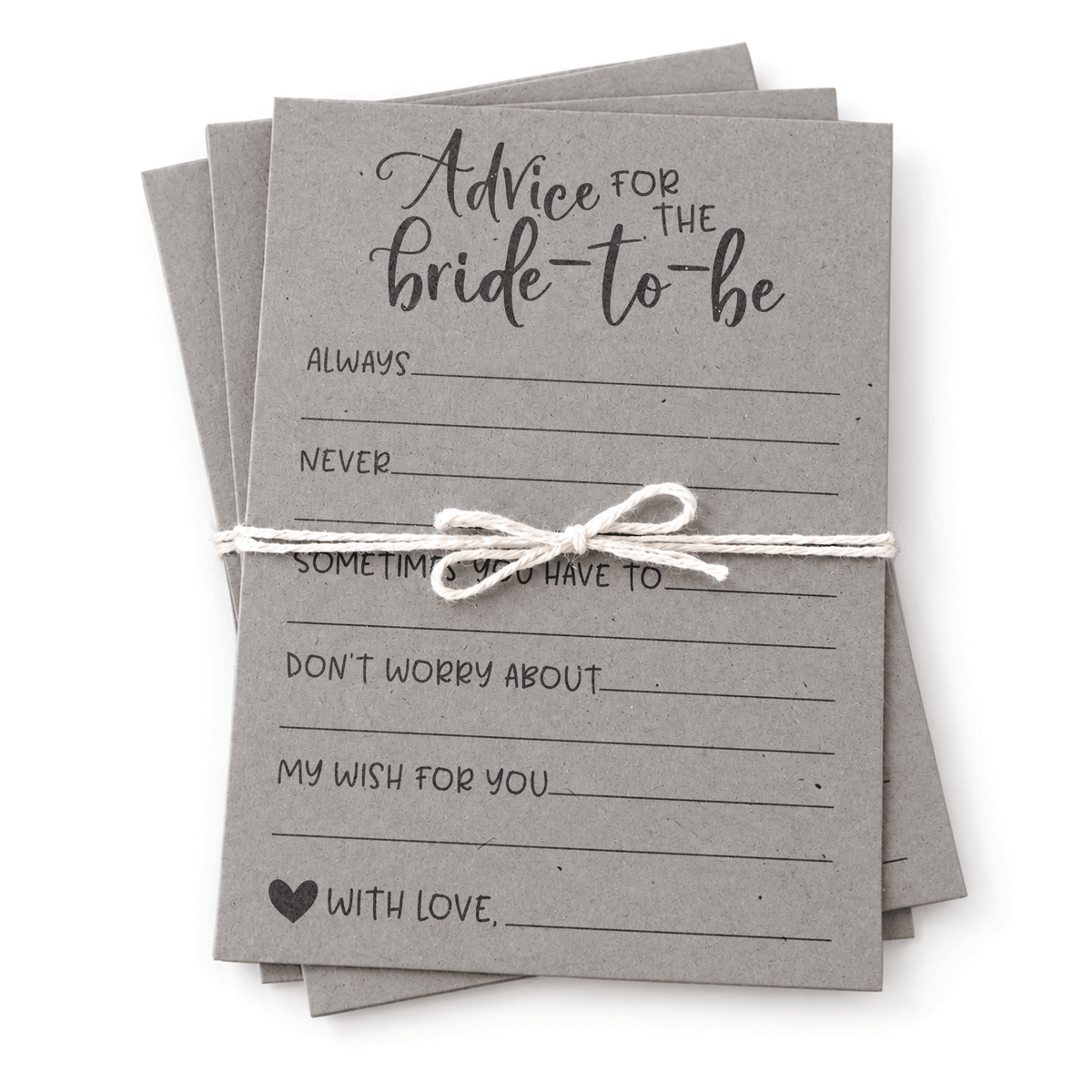 Advice for the Bride Bridal Shower Activity