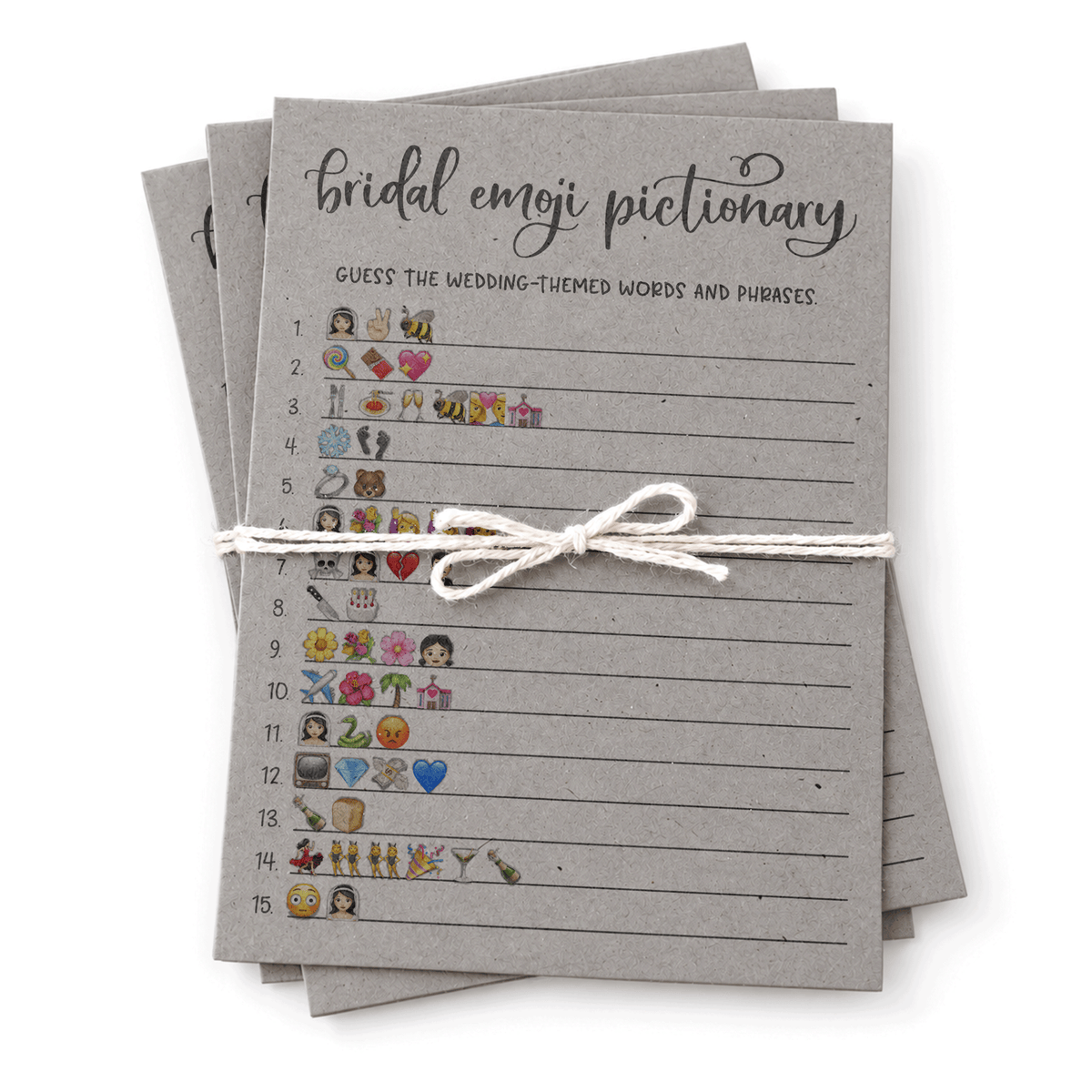 Bridal Emoji Pictionary Bridal Shower Game