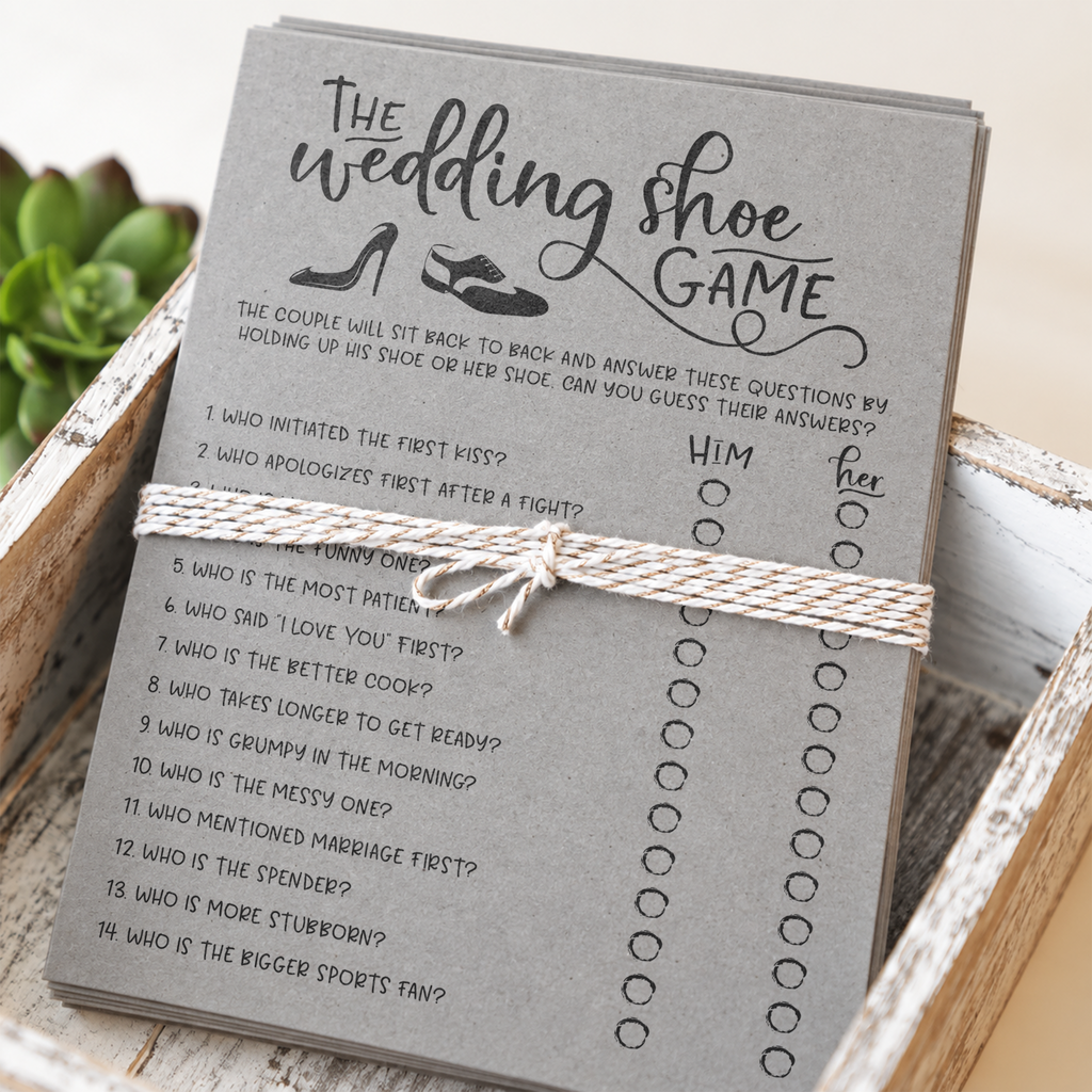The Wedding Shoe Bridal Shower Game