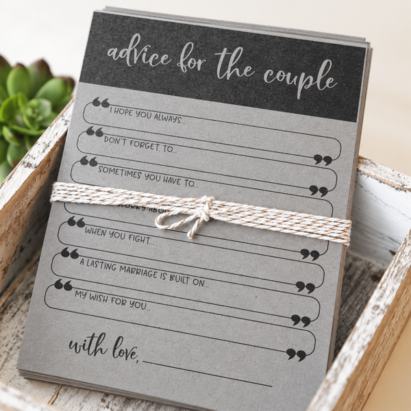 Advice for the Couple Bridal Shower Activity