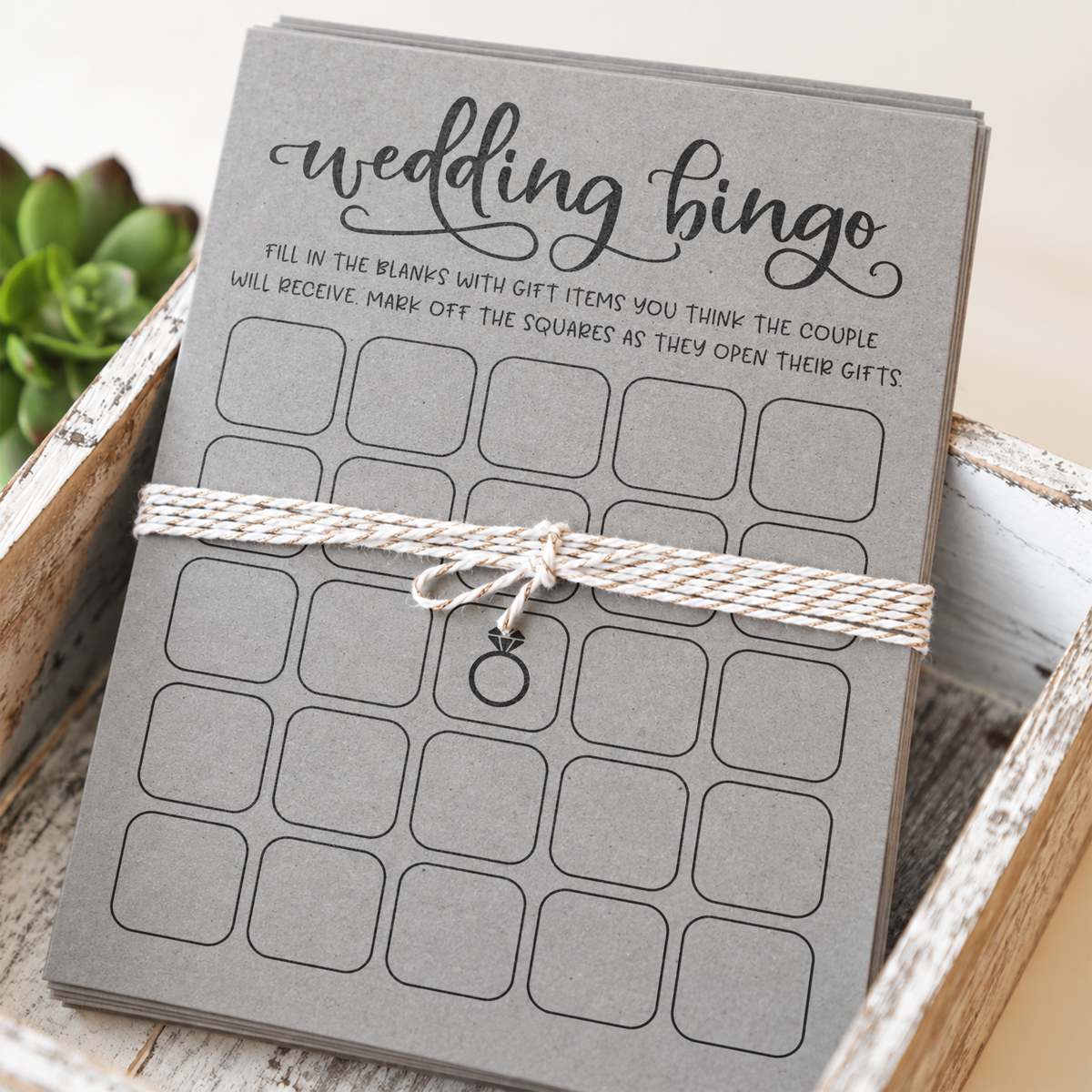Wedding Bingo - Wedding Shower Game
