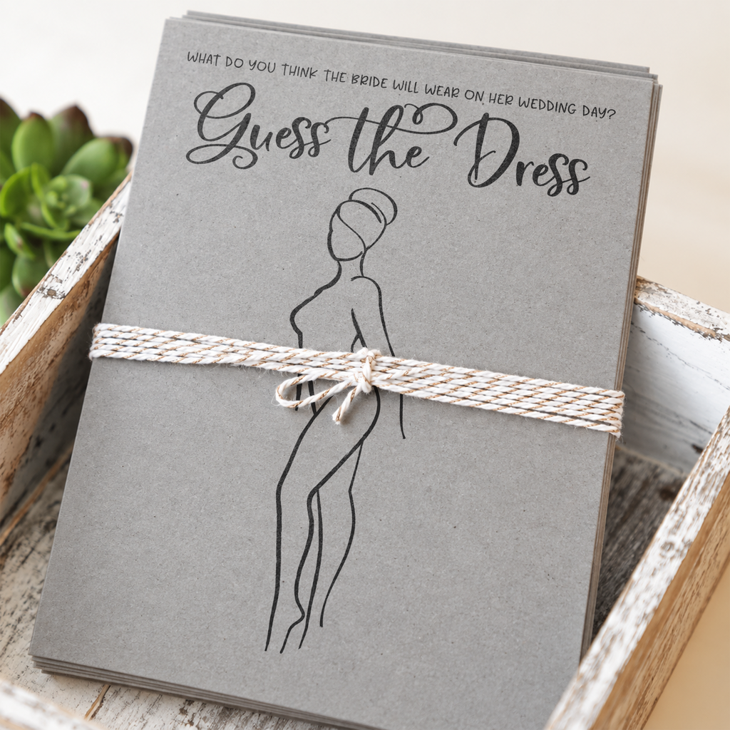 Guess the Dress Bridal Shower Game