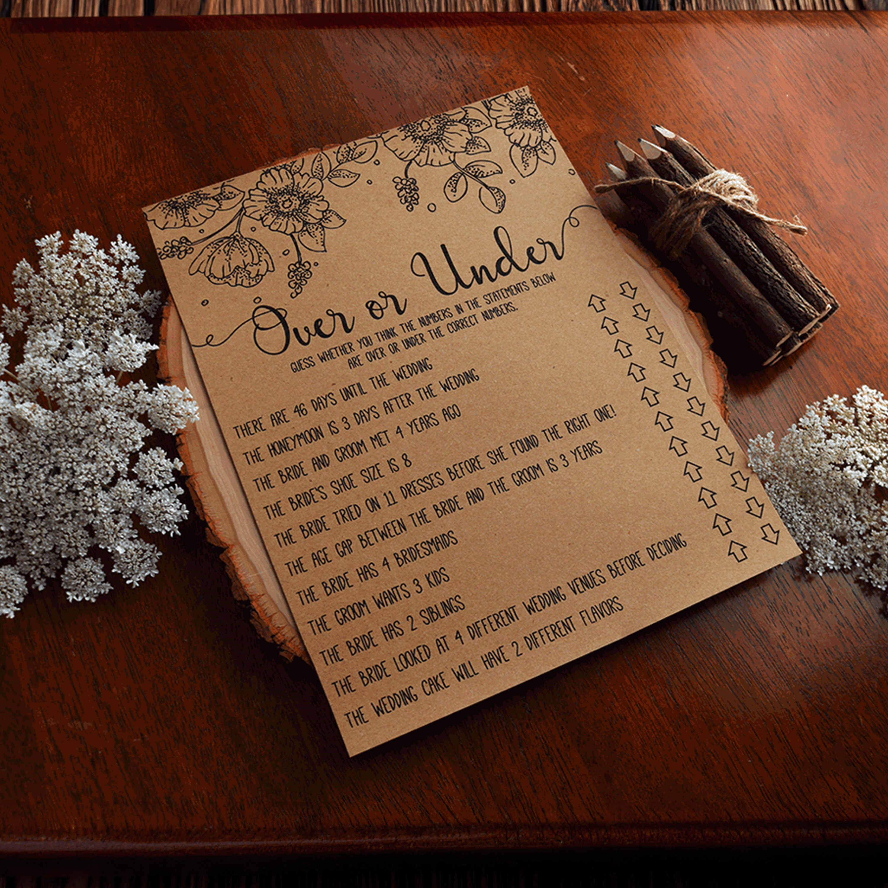 Over or Under Bridal Shower Game Secondary image
