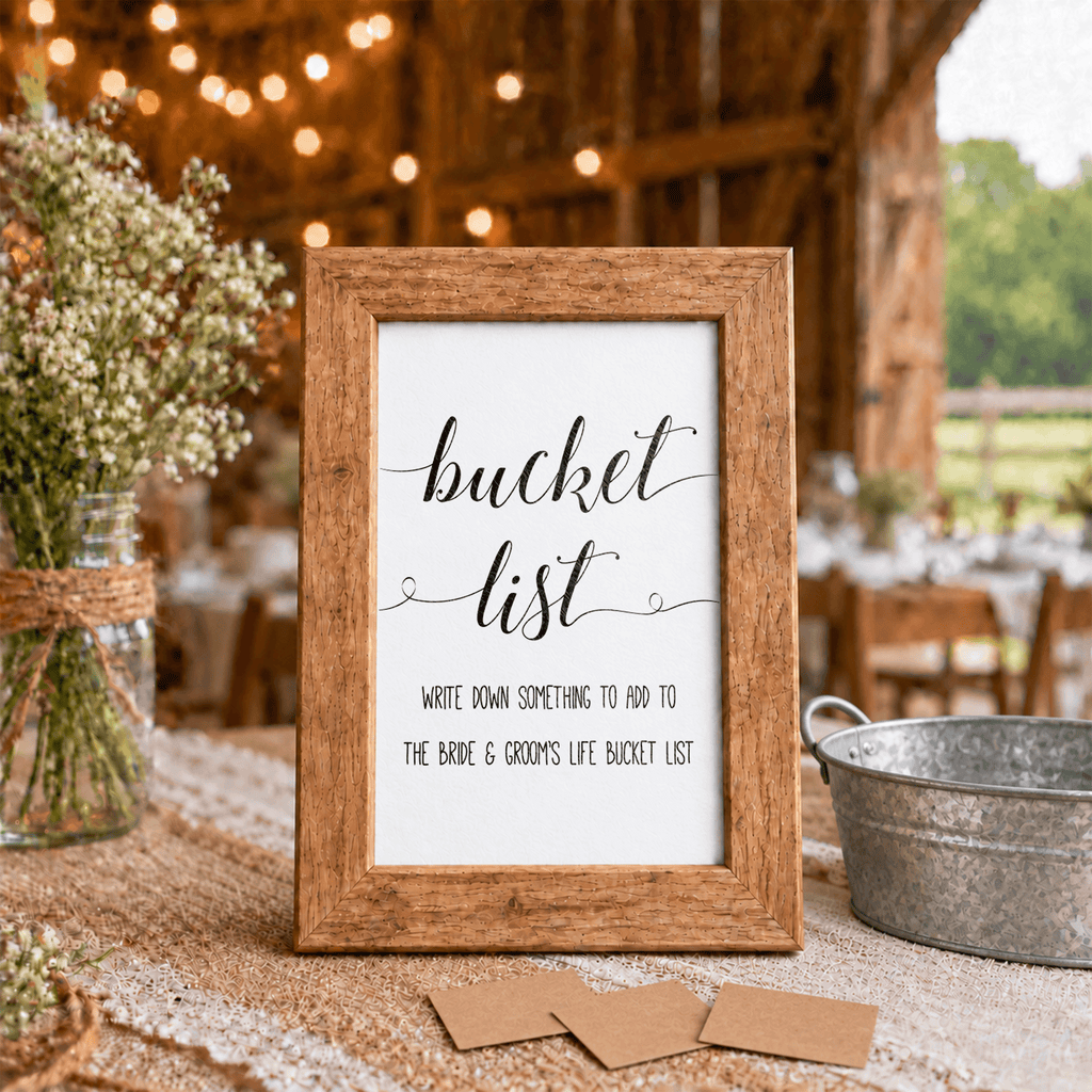 Bucket List Bridal Shower Activity