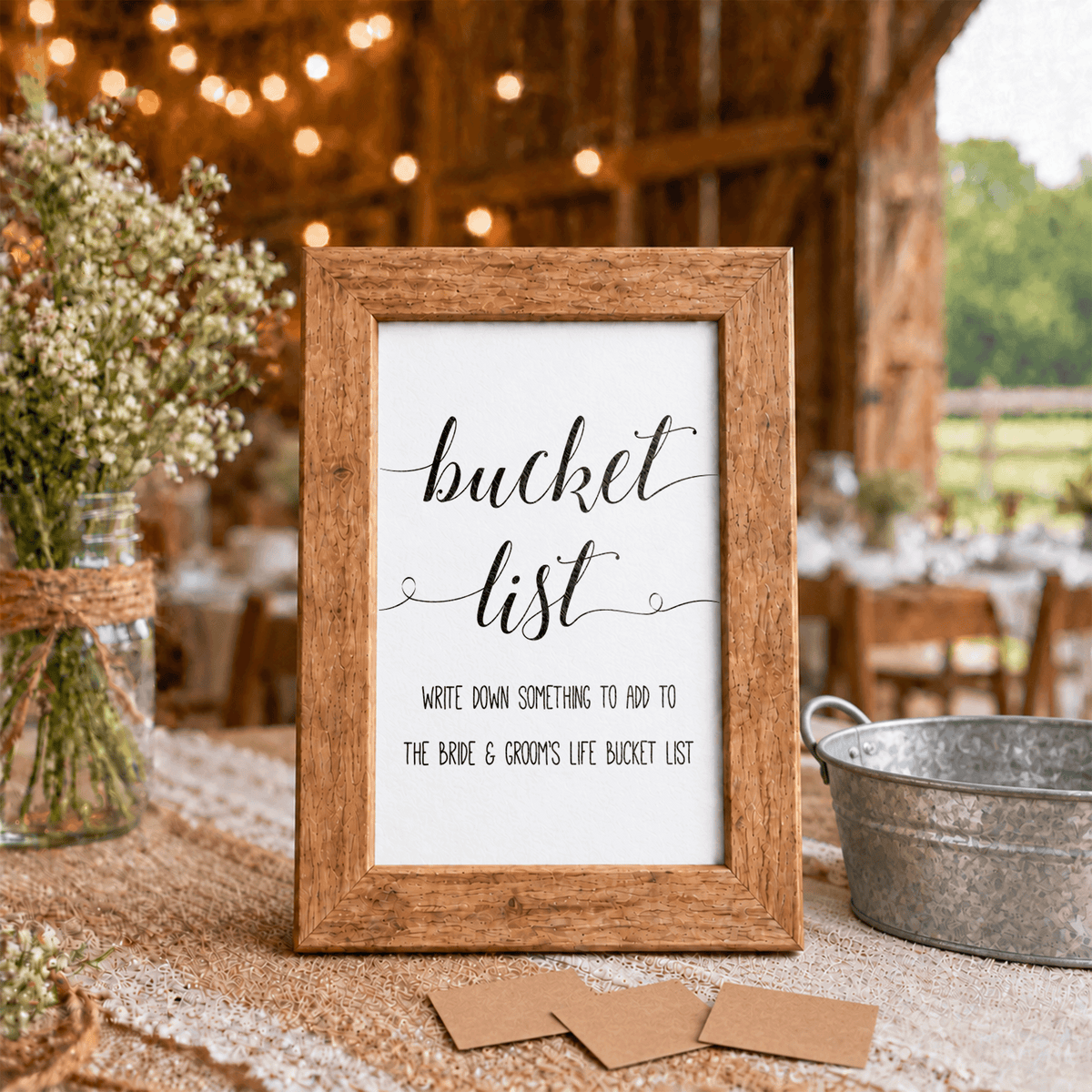 Bucket List Bridal Shower Activity