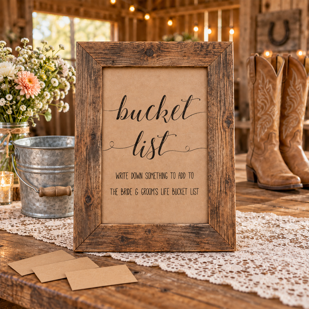 Bucket List Bridal Shower Activity