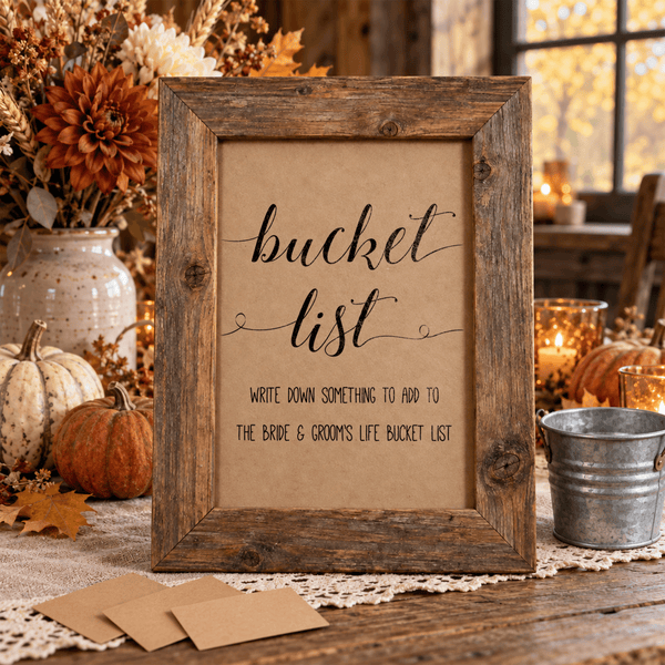Bucket List Bridal Shower Activity