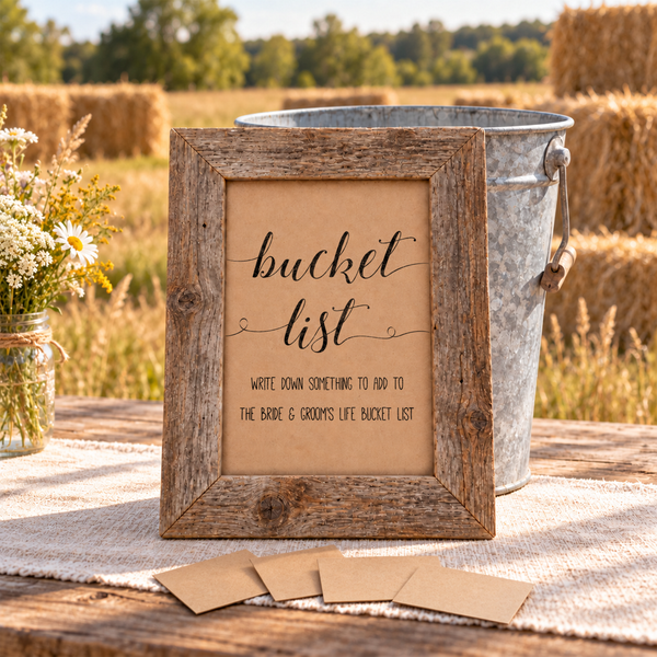 Bucket List Bridal Shower Activity