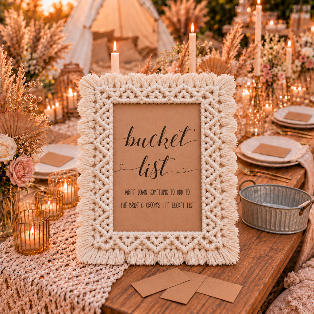 Bucket List Bridal Shower Activity