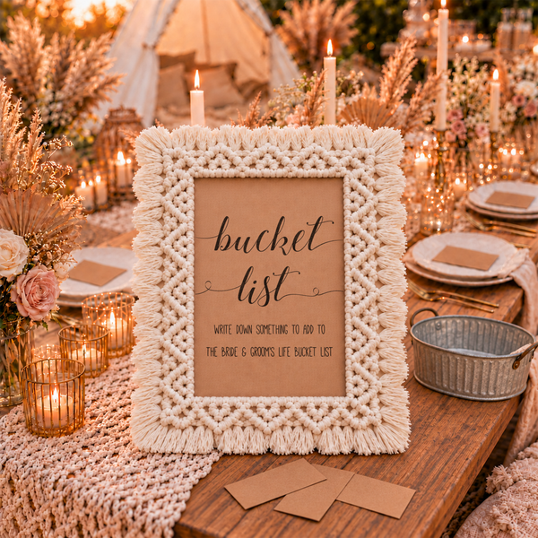 Bucket List Bridal Shower Activity